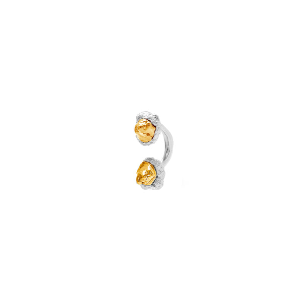 CURVED BARBELL LAVA SINGLE EARRING