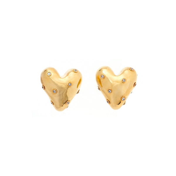 FULL-BODIED HEART STUD EARRINGS